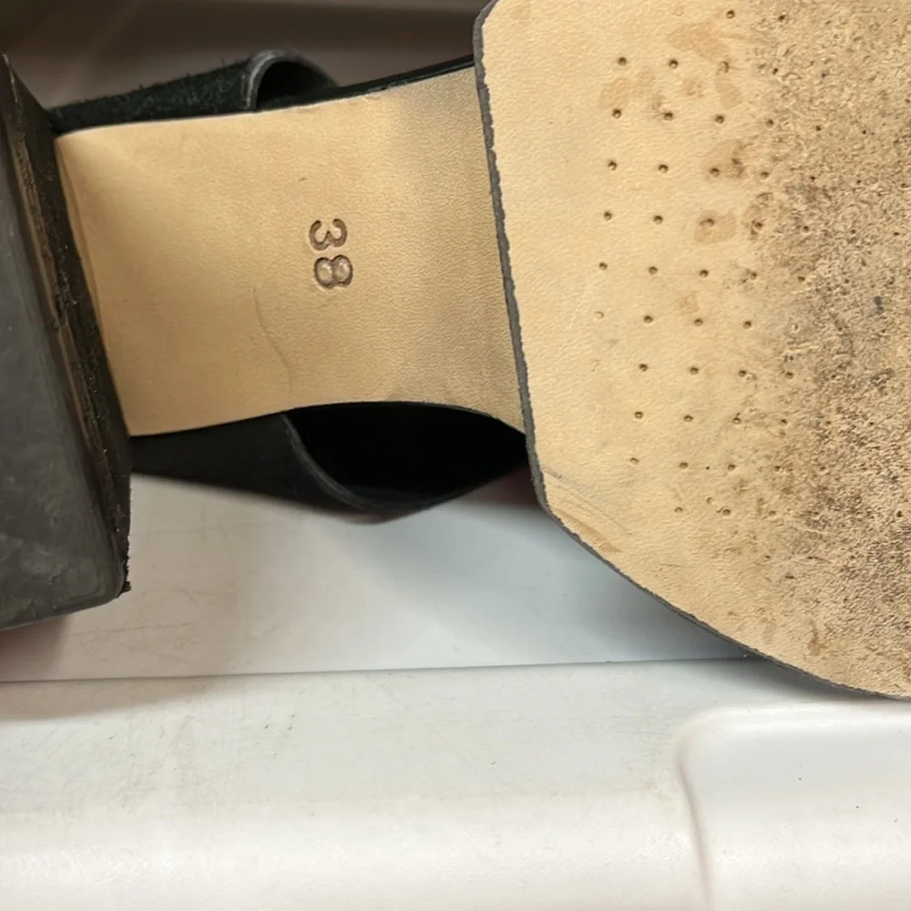 AS 98 Monty Sandals Black Sandals with Sleek Design Leather 38!